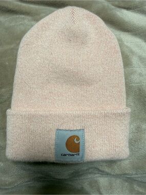 Carhartt Kids Light Pink Logo Cuffed Beanie